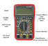 Digital Multimeter with Ohm Volt Amp and Resistance Diode Voltage Tester Meter