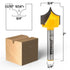 4 Set 1/4-Inch 13470q YONICO Groove Point Cutting Roundover Router Bit Bit Shank