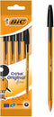 Bic Cristal Fine Ballpoint Pen, Pack of 4 Black
