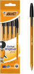 Bic Cristal Fine Ballpoint Pen, Pack of 4 Black