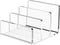 Richboom Clear Acrylic File Sorter, 8.5"x6.3"x6.2", Upright Desk Organizer for Mail, Document, Notebook, 3 Sections