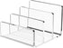 Richboom Clear Acrylic File Sorter, 8.5"x6.3"x6.2", Upright Desk Organizer for Mail, Document, Notebook, 3 Sections