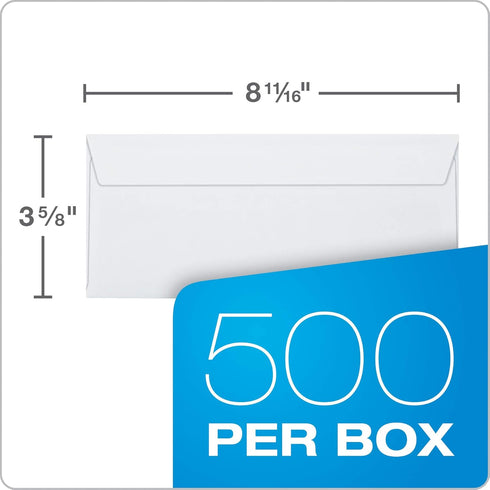 Quality Park #8 Double Window Security Envelopes - for QuickBooks Checks, Redi-Strip Self Seal, 500 Count
