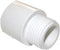 LASCO 15-1643 PVC Hose Adapter, 3/4-Inch Male Hose Thread & PVC Pipe Glue Connection, White