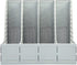 ZQS Magazine File Holder, Sturdy Plastic Binder Organizer for Office Storage, 4 Vertical Compartments, Desktop