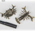 ZORZA 2Pcs Weightlifting Lobster Desk Pen Stand and Crab Pen Holder Vintage Crab Crayfish Figurines Funny Shrimp Desk