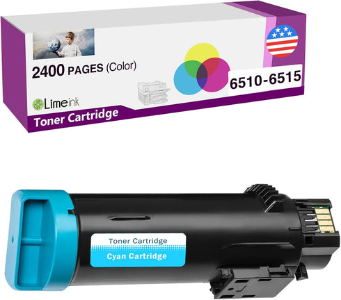 Limeink Cyan Compatible High Yield Laser Toner Replacement for Xerox Phaser 6510