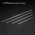 MECCANIXITY 3.3 Borosilicate Glass Stir Rod Mixing Tools, 5.91" to 11.81" Length, Round Ends, 8in2 Sets