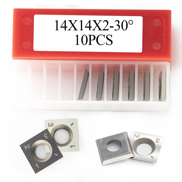 14mm Square Carbide Inserts Cutters, Knives Blades for Woodworking Spiral/Helical Planer Cutter Head or Lathe Turning