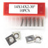 14mm Square Carbide Inserts Cutters, Knives Blades for Woodworking Spiral/Helical Planer Cutter Head or Lathe Turning