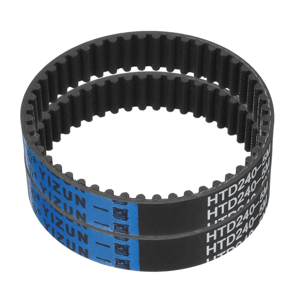 uxcell 2pcs HTD-5M Rubber Timing Belt 48 Teeth, 240mm Pitch Length x 15mm Width x 3.6mm Height, Closed Loop
