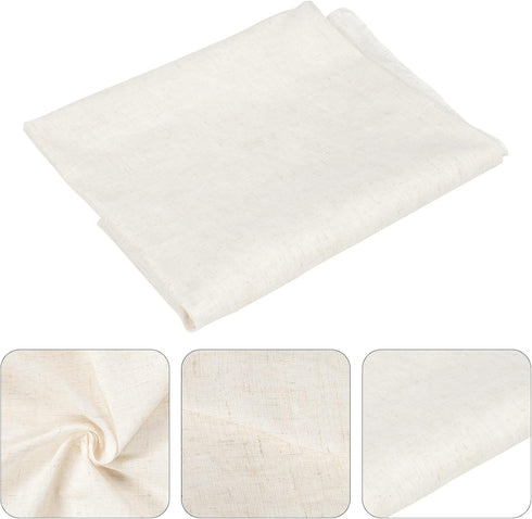 Uonlytech Lamp Shade Linen Pre-cut Round Craft Material for DIY Lampshade, White Fabric for Replacement Lamp Shades