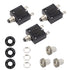 Thermal Circuit Breaker 5 Amps, Thermal Overload Protector L1 Series 125-250V AC 50V DC Push Button Manual Reset