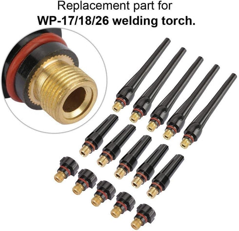 TIG Welding Back Caps, 15Pcs 57Y02(Long) 57Y03(Medium) 57Y04(Short) for TIG Welding Torch