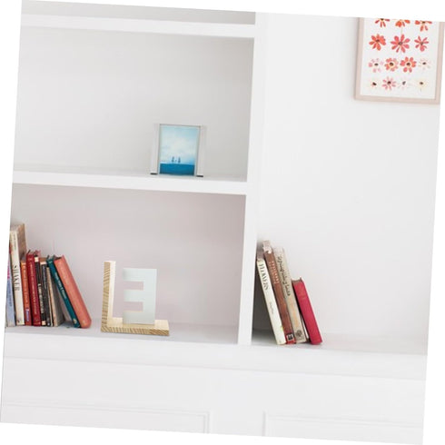 Decorative Wooden Bookends for Desk Organization