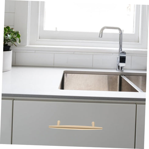 Ipetboom Brass Minimalist Cabinet Pulls Spacing Solid Drawer Handles for Wardrobes Cabinets Bedside Tables Kitchen