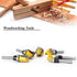 6 Set 1/4-Inch Trimming Mesee Pieces Template Router Bit with Bearing, Shank Straight Bits and Bowl Tray Bits V