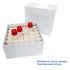 36-Well Lab Freezer Box with Lid, Cryo Storage Box for 15ml Centrifuge Tubes, White Cardboard Freezer Lab Box, 5 Pcs