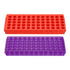 PATIKIL 60 Wells Tube Rack, 1 Set Vial Rack for Microcentrifuge Tubes 0.2/0.5/1.5/2ml (Red, Purple)