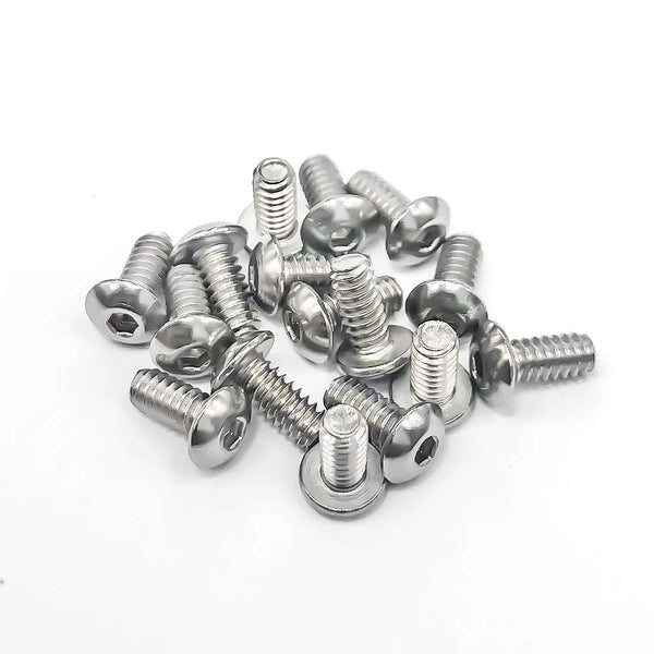 #4-40 x 1/4" Button Head Socket Cap Bolts Screws, 200 PCS, 304 Stainless Steel 18-8, Allen Hex Drive