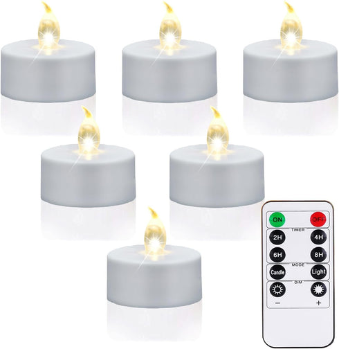 Flameless Led Tea Lights Candles with Remote and Timer,12Pack Battery Operated Electric