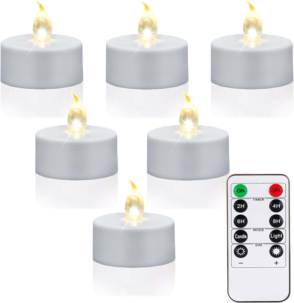 Flameless Led Tea Lights Candles with Remote and Timer,12Pack Battery Operated Electric