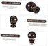 IWOWHERO 2Pcs Cow Horn Decorative Head Lamp Finial Unique Lamp Toppers for Table and Floor Lamps Zinc Alloy Screw Caps
