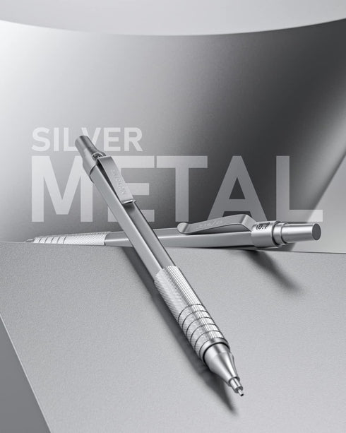 Nicpro 4 Pack Metal Mechanical Pencil Set 0.5 mm & 0.7mm with Case, Artist Pencil MP1000 with Lead Refill and Erasers