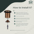 EVI Hardware Door Stop, Threaded Base, Natural Silicone Rubber, Brass, Includes Screw + Fixing Plug, Mod. I-108