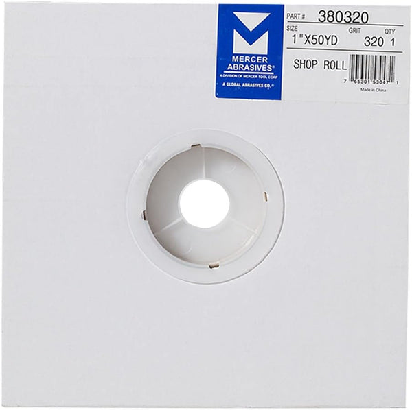 Mercer Industries 1" x 50 yards Shop Roll, 320 Grit