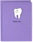 Embellish by Jackie Pack 10 Tooth Thank You Cards of Purple with smile Handmade Greeting