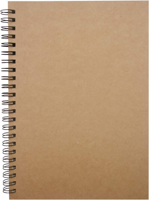 YYaaloa 4pcs A5 Ruled Spiral Notebooks Journals Sketch Books Brown Soft Cover 120 Pages 5.7" x 8.3" Cream colored paper (A5 Lined Brown-4pcs) by YYaaloa