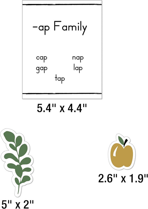 Carson Dellosa 52-Piece Farmhouse Manuscript Alphabet & Number Line Bulletin Board Set, Phonics Posters, Modern