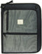 Top Flight Black/Silver Titanium Zipper Binder, 1.5 Inch Slant D-Rings, Foldout Pouch, CD Carrier, 13.5 x 11 Inches