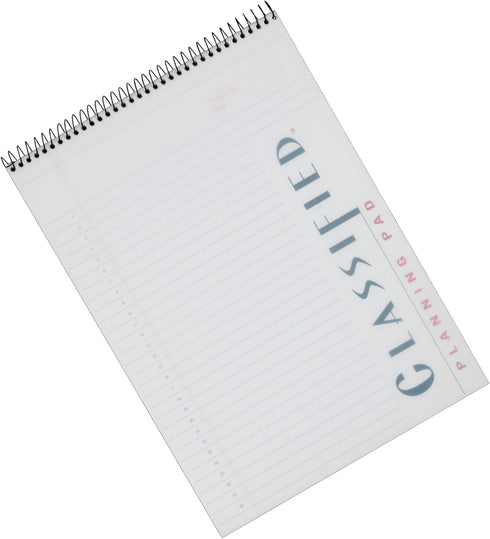 TOPS Docket Gold Project Planner, 8-1/2" x 11-3/4", 70 Sheets Top-Wire Bound Project Rule, Poly Cover, White