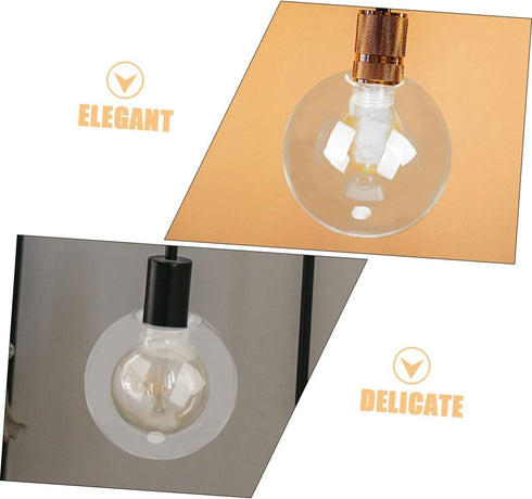 180mm Bulb Glass Globe Lampshade Threaded Pendant Lamp Shade Glass Light Cover for Wall Sconces Ceiling Fixture