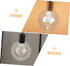 180mm Bulb Glass Globe Lampshade Threaded Pendant Lamp Shade Glass Light Cover for Wall Sconces Ceiling Fixture