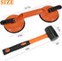 Floor Gap Fixer Tool for Laminate Floor Repair - Includes Heavy Duty Aluminum Suction Cup and Rubber Mallet Orange Kit