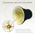 Fitter,CS-102BLK/GL, 3 4.25 4.25 Royal Designs, Inc. Empire Chandelier Shade with Flame Clip Black, x x
