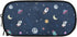 Blue Pencil Case for Boys and Girls, Large Capacity Cute Rocket Origin's Space, 2 Zippers Pouch for School Supplies