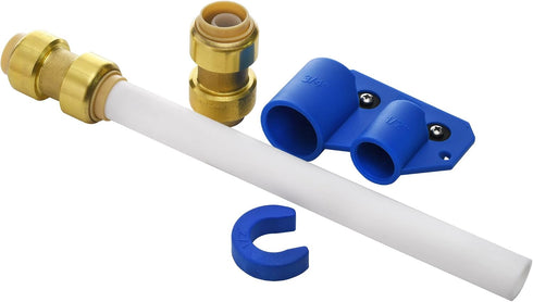 Waterline Pipe Repair Kit | For PEX, Copper and CPVC Pipe | Removal Tool and Deburring Tool Included | Includes 2 Brass Straight Pushfit Couplings and 12 of PEX Pipe by Waterline