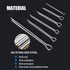 Glarks 340-Pieces 304 Stainless Steel Cotter Pin Clip Assortment Kit, 6 Sizes for Automotive, Mechanics, Repair