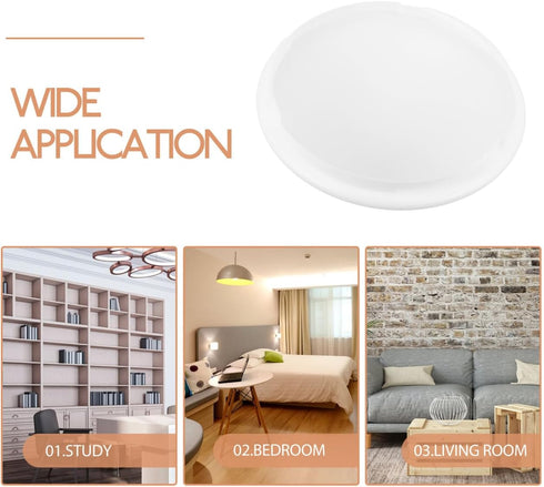 10-Inch 9.5 Inch Veemoon Plastic Ceiling Light Cover - Flush Mount Ceiling Fixture Replacement Shade for Bedroom Dining