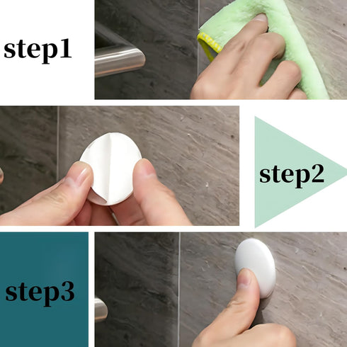 Efbock White Silicone Door Stoppers - Premium Wall Protectors for Home or Office, 6pcs