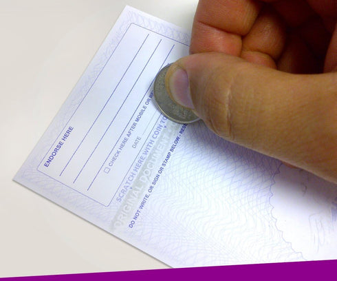 NextSecure Blank - Not Printed Check Stock for Laser/Ink-Jet, 500 Sheets Per Pack (Red-Blue Prismatic Top)