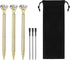 Diamond Pens Metal Ballpoint Pen - 3 Pack Fun Fancy Crystal Diamond Bling Rose Gold Pens for Women