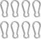 8 Pcs Heavy Duty Carabiner Clip Steel Snap Hook - Quick Link Keychain for Dog Leash, Outdoor Camping, Hiking (M6, 60mm,