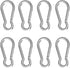 8 Pcs Heavy Duty Carabiner Clip Steel Snap Hook - Quick Link Keychain for Dog Leash, Outdoor Camping, Hiking (M6, 60mm,
