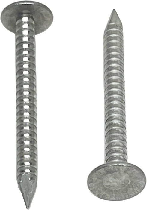 1.75”-Ring Shank Aluminum Roofing Siding Nails - Vinyl & Aluminum Siding Secure Holding Nails (250)