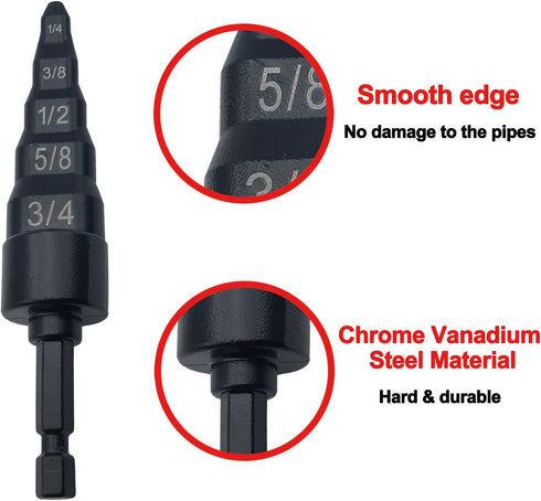 Azxhiralate 5 in 1 HVAC Repair Tool, Tube Expander Set for Air Conditioner Copper Pipe